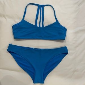 Blue Athleta 2 piece bathing suit